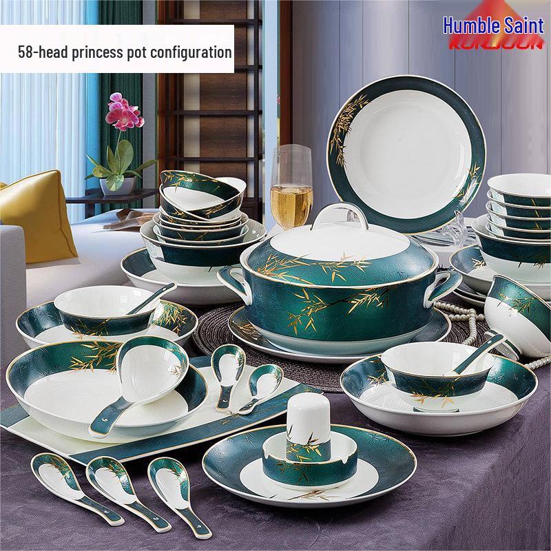 Qianxing High-End Ceramic Enamel Dinnerware Set