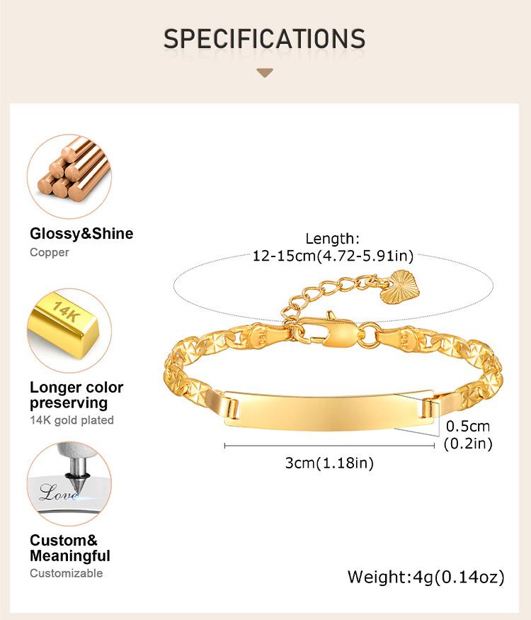 Pulseiras de Nome Personalizadas para Bebês e Crianças Meninas Meninos, Pulseira Personalizada de Proteção de Identidade Presente de Batismo