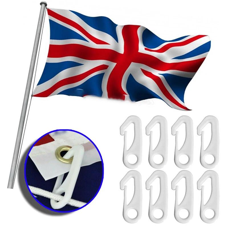 8Pcs Heavy Duty Flagpole Snap Hook Clips Flag Pole Attachment Accessories Tool