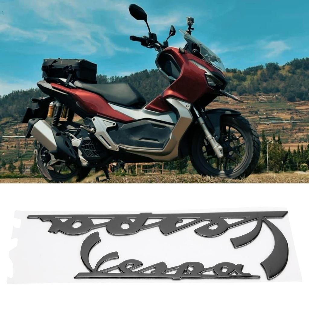 Sticker Emblem Sticker Vespa 3D Decal GTS300 LX125 LX150 IE Sprint Primavera 300 LX LXV Super (Black)
