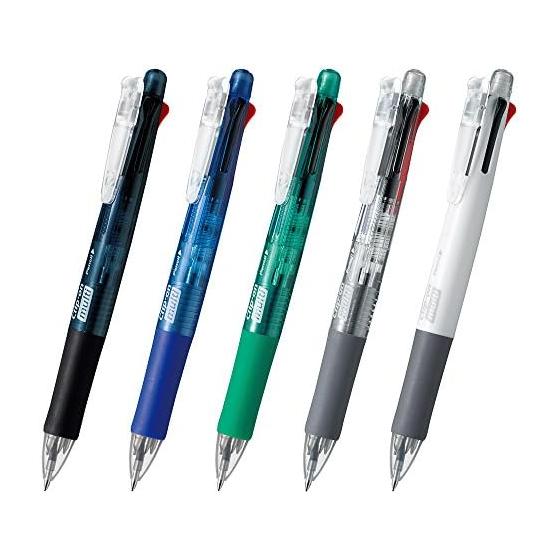 Zebra Clip-On Multi 4-Color Ballpoint Pen + Mechanical Pencil, Blue, 10-Pack. Features 4 ink colors (black, blue, red, green) and a 0.5mm mechanical