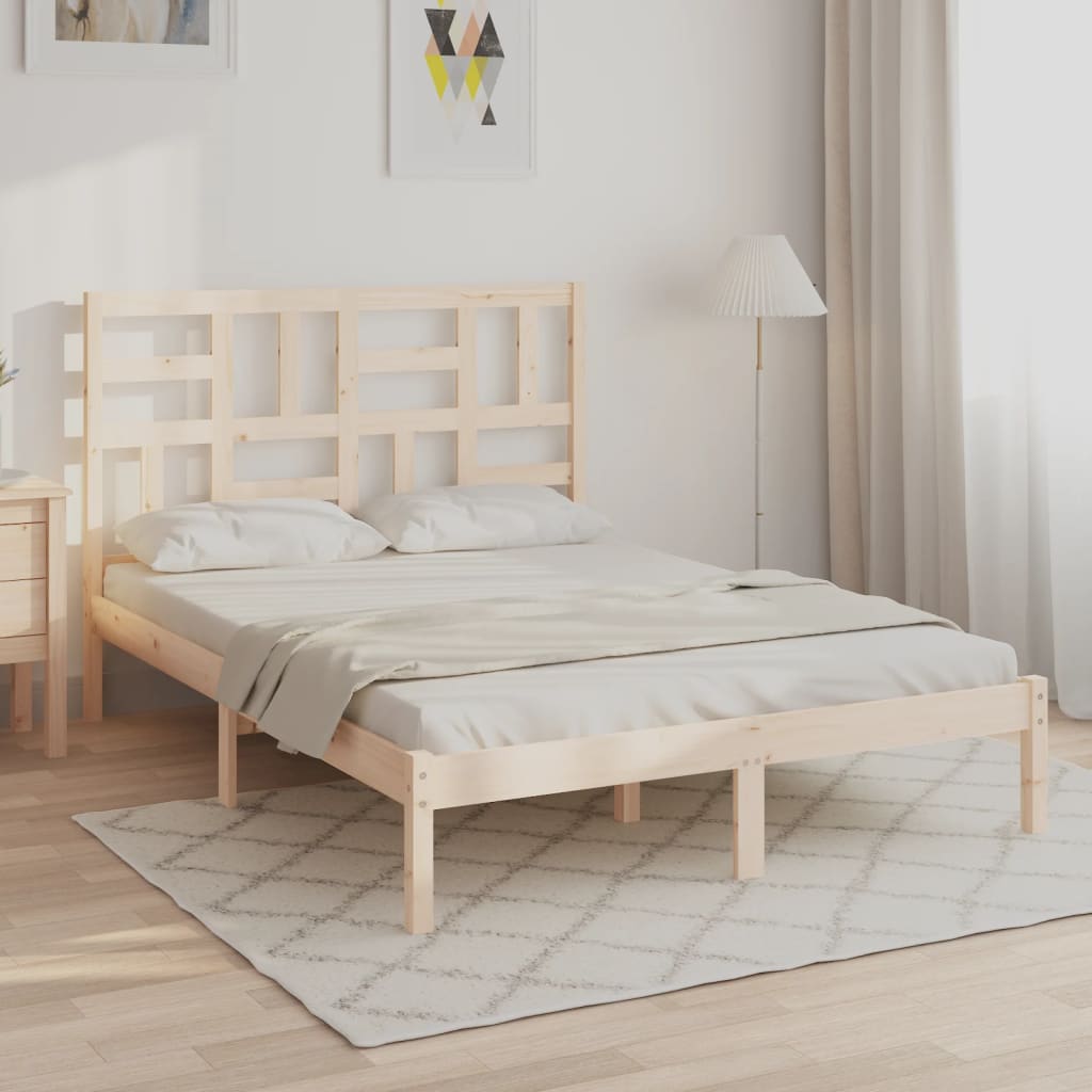 Solid Wood Bed Frame Without Mattress 160x200 Cm
