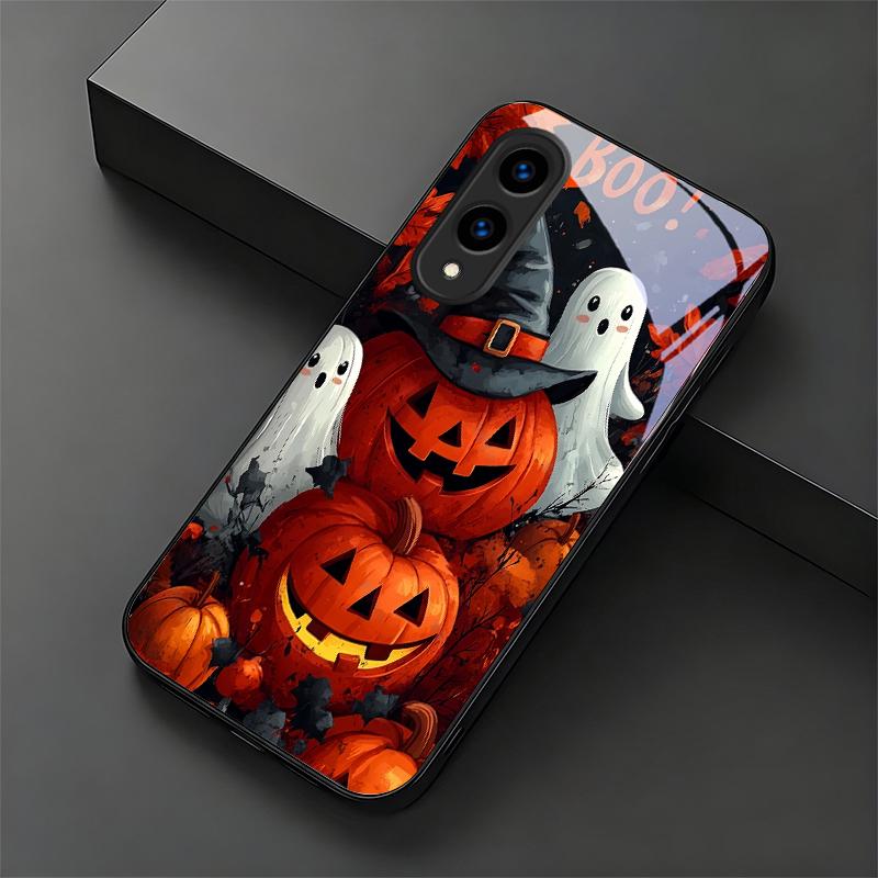Halloween Boo Vibe Black Phone Case For Samsung Galaxy S26 Ultra S25 Edge S24 FE S23 Plus S22 S21 S20 S22 S24 Glass Back Cover