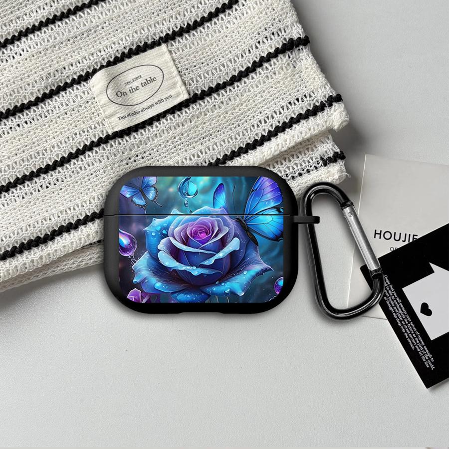 Blaue Blumen Kopfhörerhüllen Hülle für Airpods 1 4 Pro3 Pro2 Pro 2 3