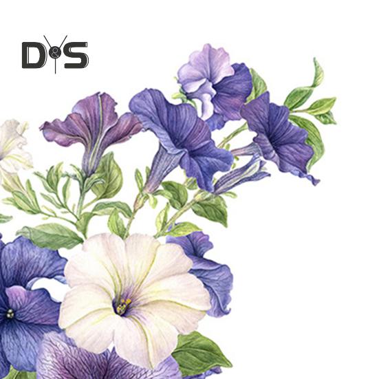 Petunien-Blumen-Toilettenaufkleber, abnehmbar, selbstklebend, wasserdicht, PVC, Wohnzimmer, Badezimmer, Wandkunst, Blumen-Toilettendeckel-Dekoration, Aufkleber