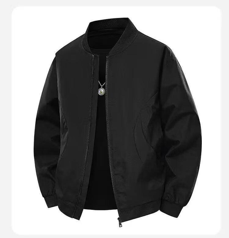 Men's American Style Cleanfit Quilted Harrington Bomber Jacket - Stand Collar, Autumn/Winter.