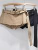 Retro Khaki Slimming Mini Skirt for Women - Autumn 2026 Edition: Anti-Exposure, Versatile, Hip-Hugging Design
