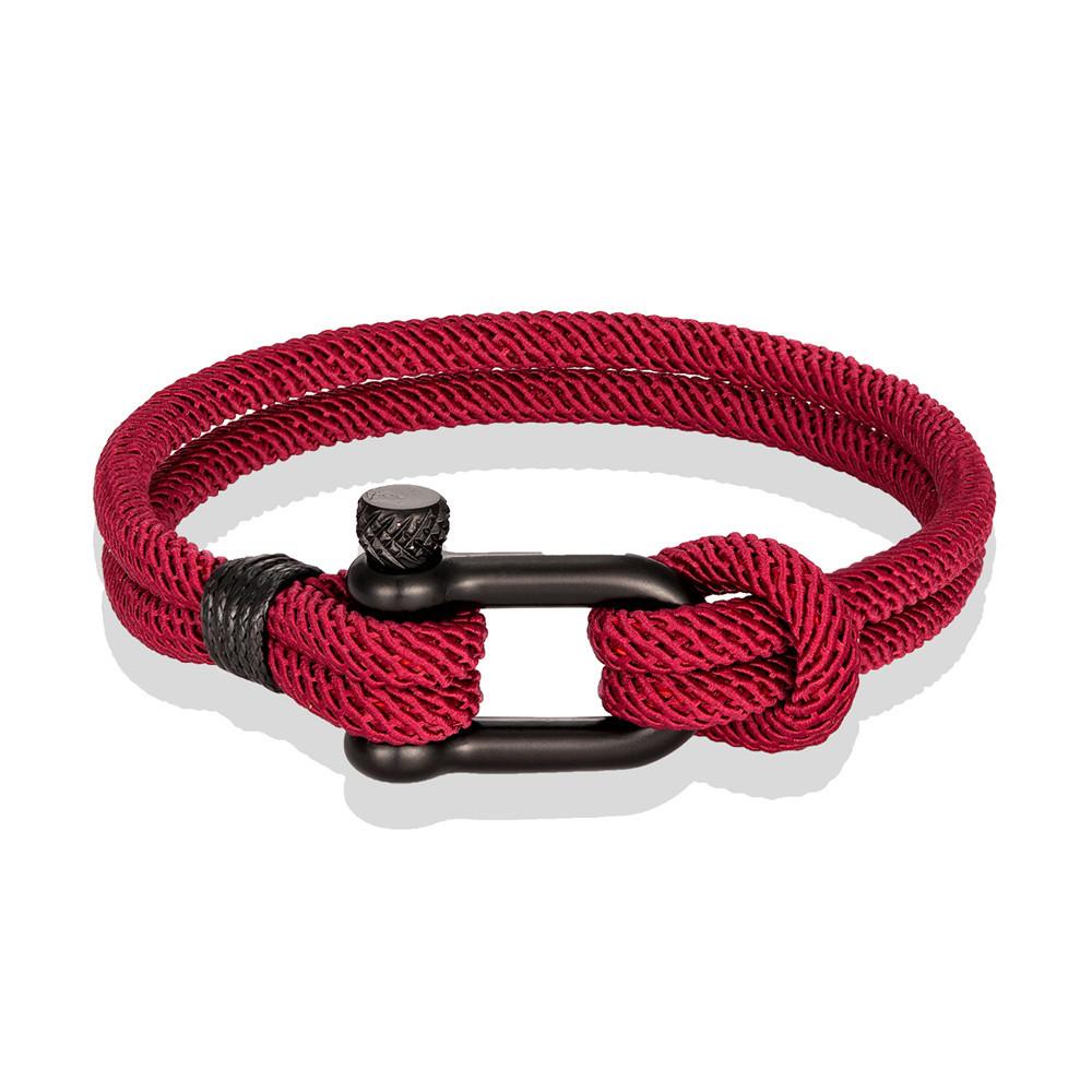 U-shaped Horseshoe Buckle Bracelet Men's Stainless Steel Couple Milan Rope Outdoor Enthusiast Bracelet