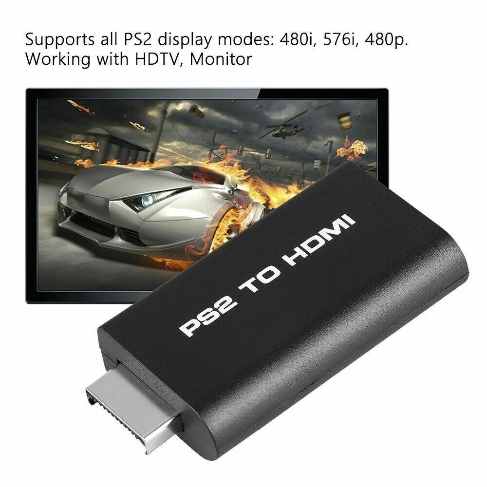 PS2-auf-HDMI-Konverteradapter, M209 – unterstützt alle Anzeigemodi der PlayStation 2, 3,5-mm-Audioausgang, Plug-and-Play, Stromversorgung über USB-Kabel