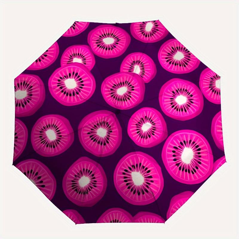 

1pc Kiwi Pattern Automatic Umbrella High Quality Canopy, Portable Folding Umbrella with, Ideal Gift for - Travel 187