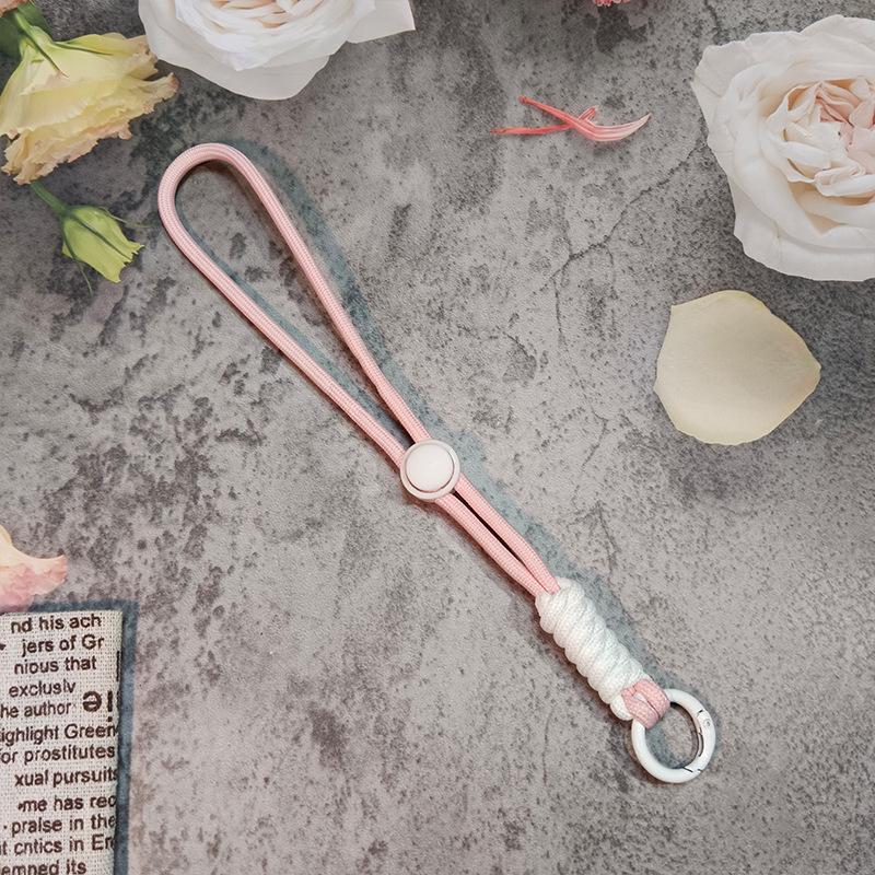 Colorblock Knotted Phone Lanyard: Creative Short Woven, Detachable, Anti-Lost Keychain Strap for Phone Cases