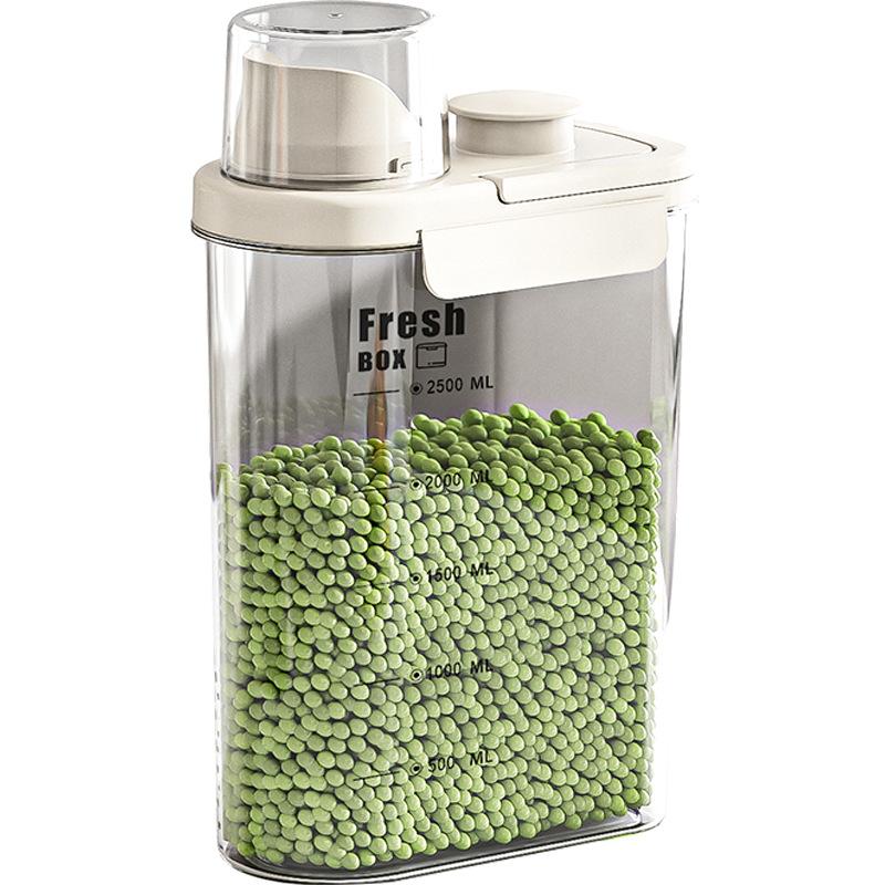 Tragbare, versiegelte Vorratsbehälter sind kleine Haushaltsbehälter zur Aufbewahrung von Lebensmitteln, wie Reis, Sojabohnen und anderen Artikeln.