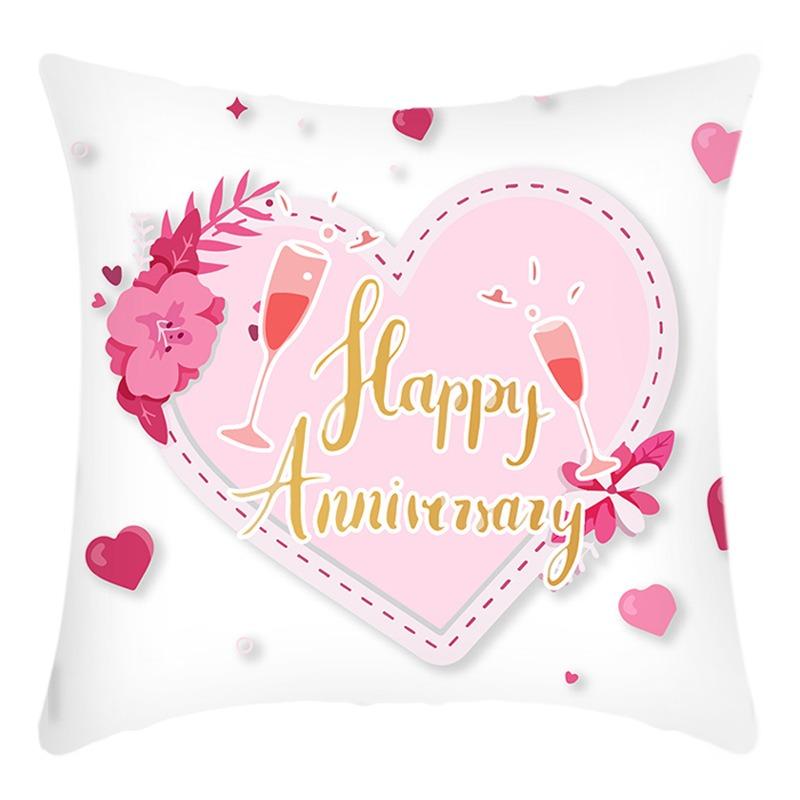 

Роскошный домашний декор Чехол для подушки для офисного дивана Чехол для подушки с принтом в форме сердца в виде валентинки 40x40cm