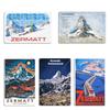 Zermatt Matterhorn Schweiz Ski Poster Metallschild Poster Design Benutzerdefiniert Klassisch Wand Höhle Anpassen Blechschild Poster