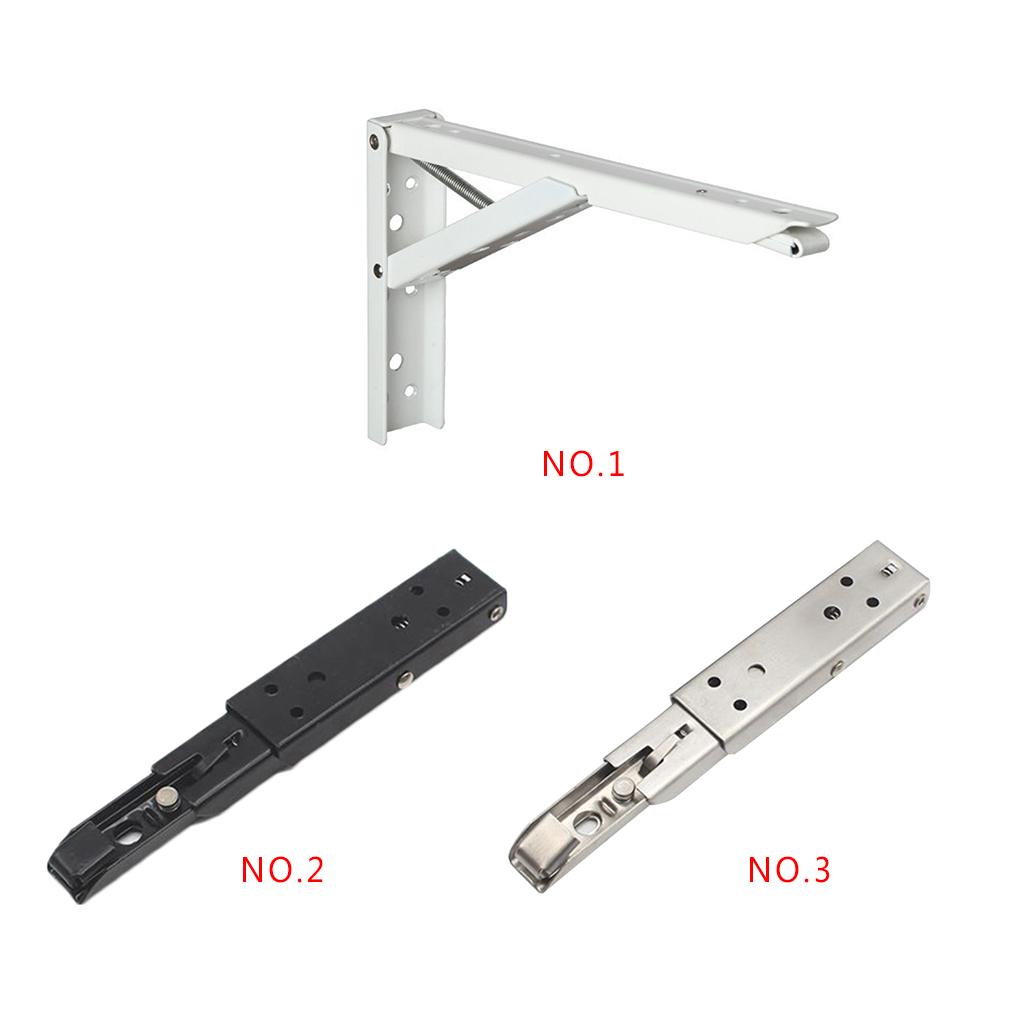 2PCS Heavy Duty Stainless Steel Table Bench Folding Shelf Bracket