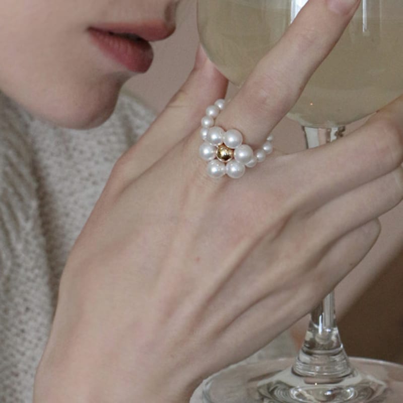 

EIGHTMORE silver925 flower pearl ring FREE