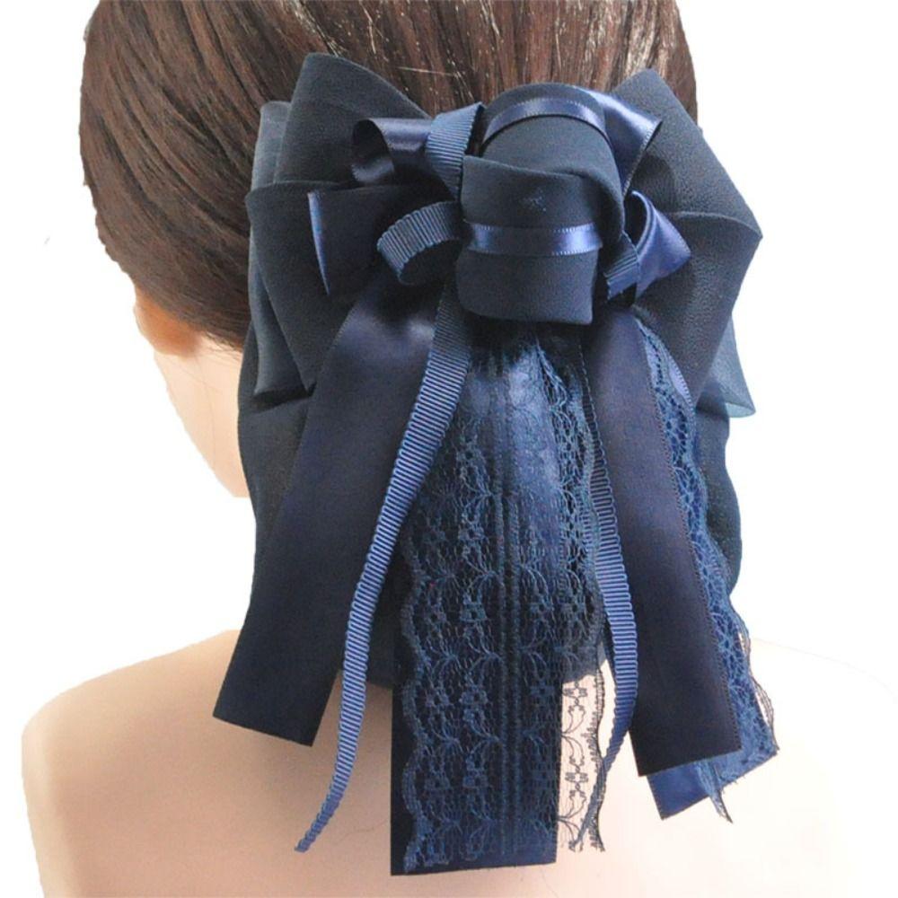Classic Ribbon Bowknot Hair Cover Nurse Bank Catering Headwear  For Women Girl Hair Accessories