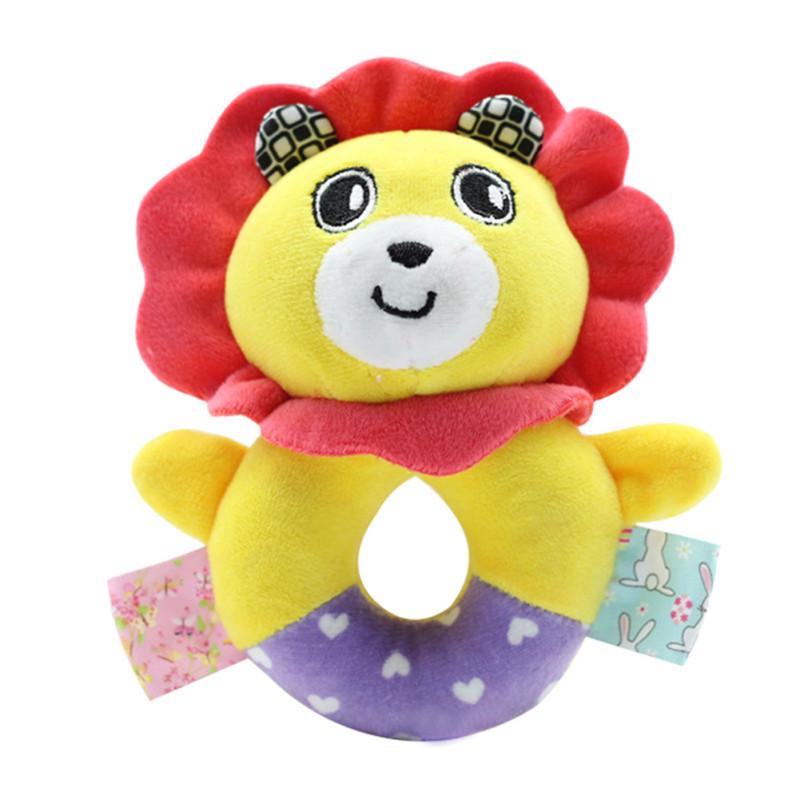 Baby Boys Girls Soft Plush Rattle Toys Newborn Cartoon Animal Design FB
