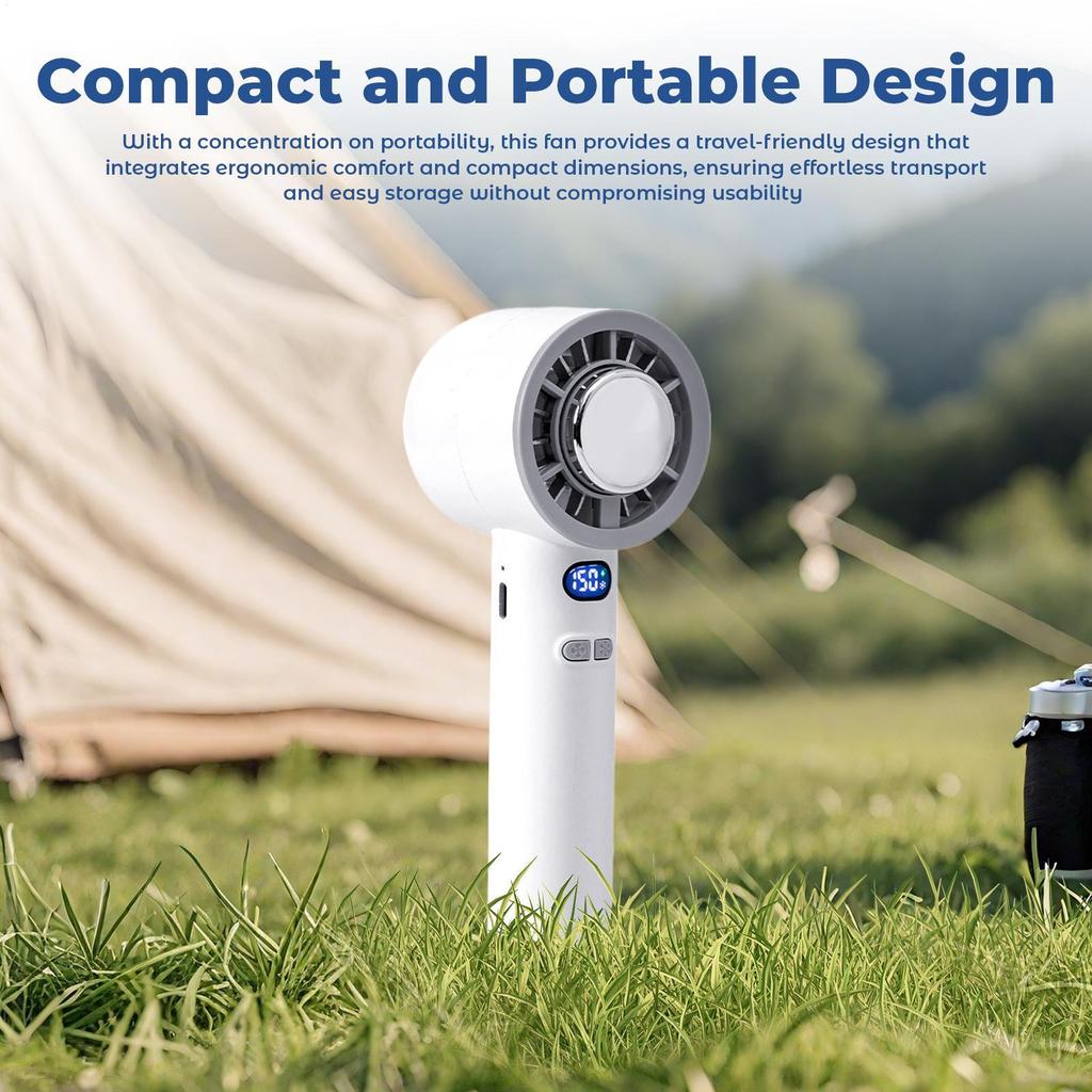 Portable Fan 3 Speed Adjustment Personal Rechargeable Fan For Women Men Students Travelers Gardeners Visitors Hikers Parks