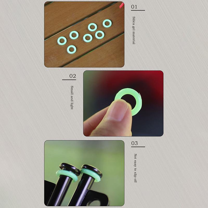 10Pcs Outdoor Ground Nail Luminous Ring Silicone Rubber O-Ring Warning Ring For Camping Tent Nail Accessories