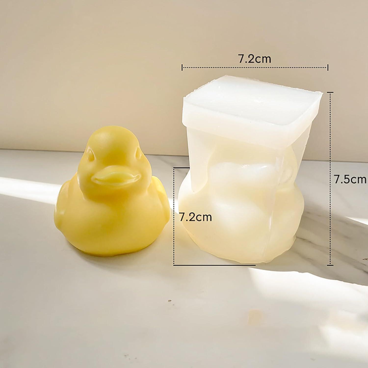 

3D Duck Aromatherapy Candle Silicone Mold Handmade Soap DIY Duck Ice Hockey Gypsum Ornament Resin Mould білий