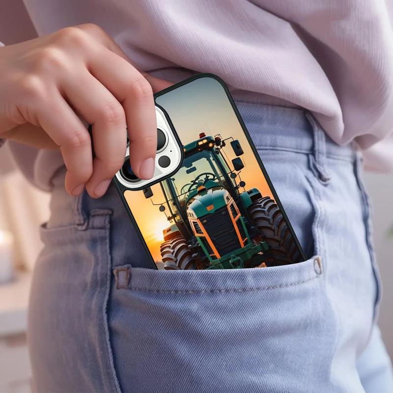 Farm Vehicle Tractor Phone Case For iPhone 17 Air 15 16e 14 13 Pro Max Coque 12 11 Pro Max PLUS cover