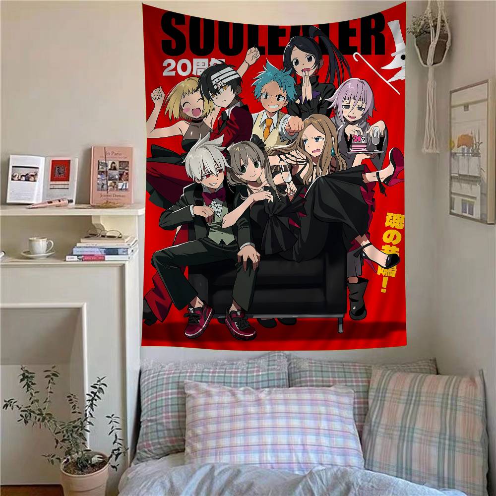 Classic Anime Soul Eater Colorful Tapestry Wall Hanging Bohemian Wall Tapestries Mandala Wall Hanging Sheets