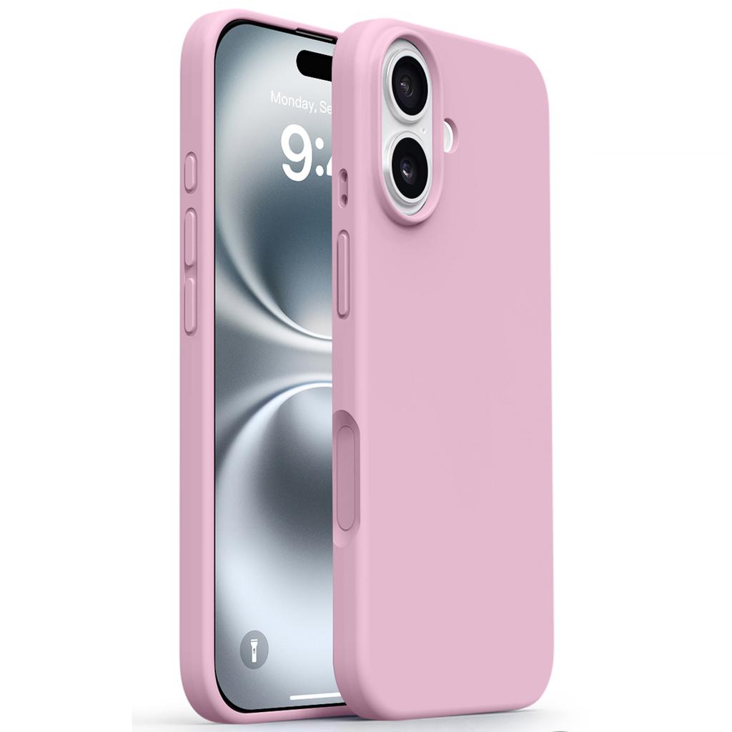 Voor iPhone 17 Hoes Zachte Microfiber Voering Vloeibare Siliconen+PC Telefoonhoes