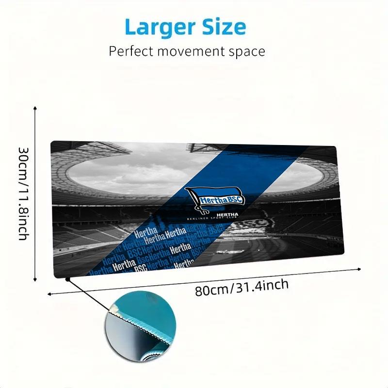 Hertha BSC Large Size Mouse Pad Large Gaming Table Cushion Non-slip Laptop Tablet Big Mousepad XXL Mat Mini PC Playmat With Lock edge