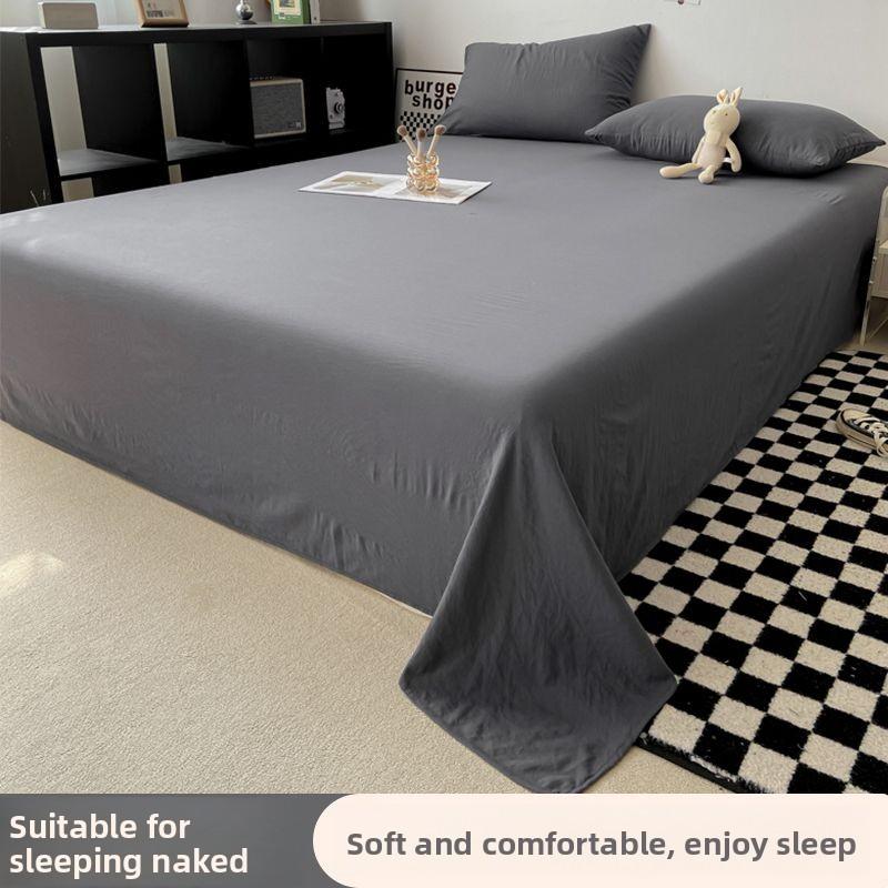 Minimalist Striped Bed Sheet Soft Household & Student Dorm Single Double Bed Bedding