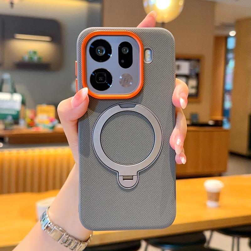 

For OPPO Find X9 Pro X9 Case Magnetic Rotatable Metal Finger Ring Stand TPU+PC Matte Kickstand Cover for Oppo Find X 9 OPPO Find X9