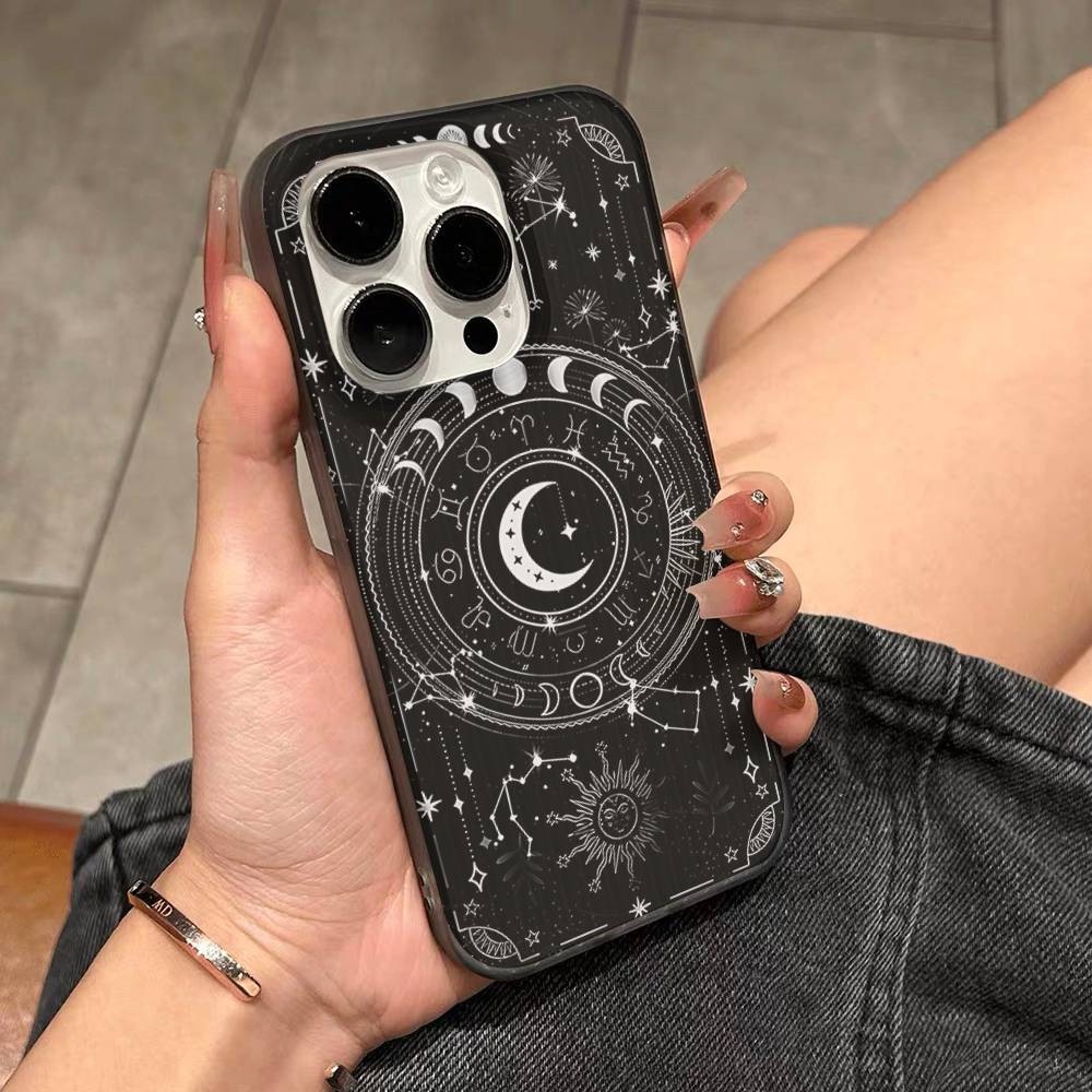 

Witches Moon Tarot Mystery Totem Phone Case For IPhone 17 16 15 14 Plus 13 12 11 Pro Max Pro Wave Corrugated Cover iPhone 16 pro