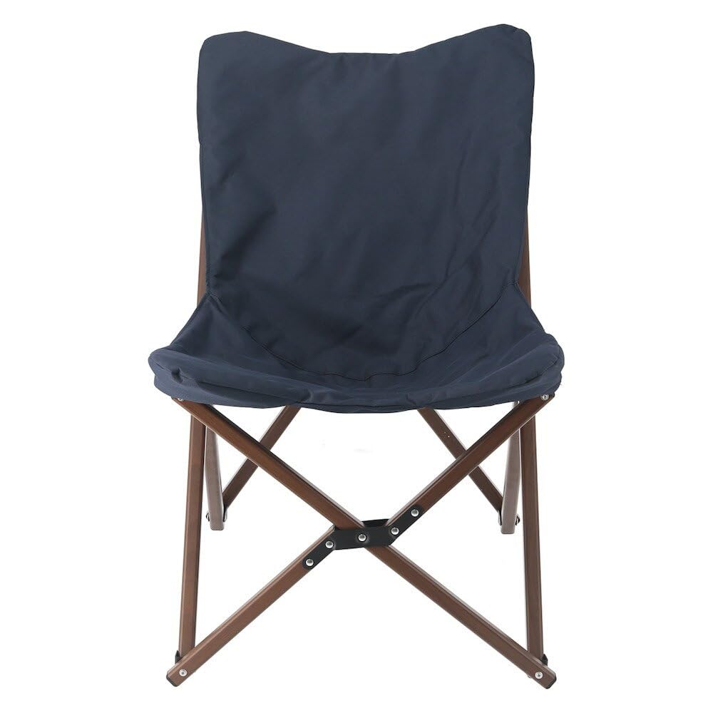 Fuji Boeki Folding Chair Low Chair Width 55 X Depth 70 X Height 79cm Navy Outdoor Chair Lightweight Washable Load Capacity 80kg Relax Helmut 37983