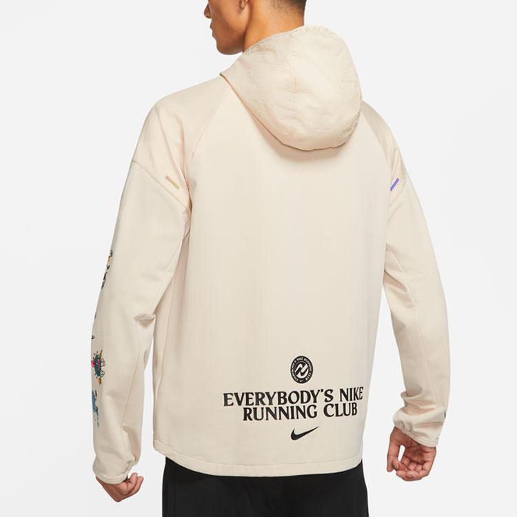 Nike Cartoon Alphabet Print Sports Casual Hooded Jacket Men Jackets Gamboge DO6975-206