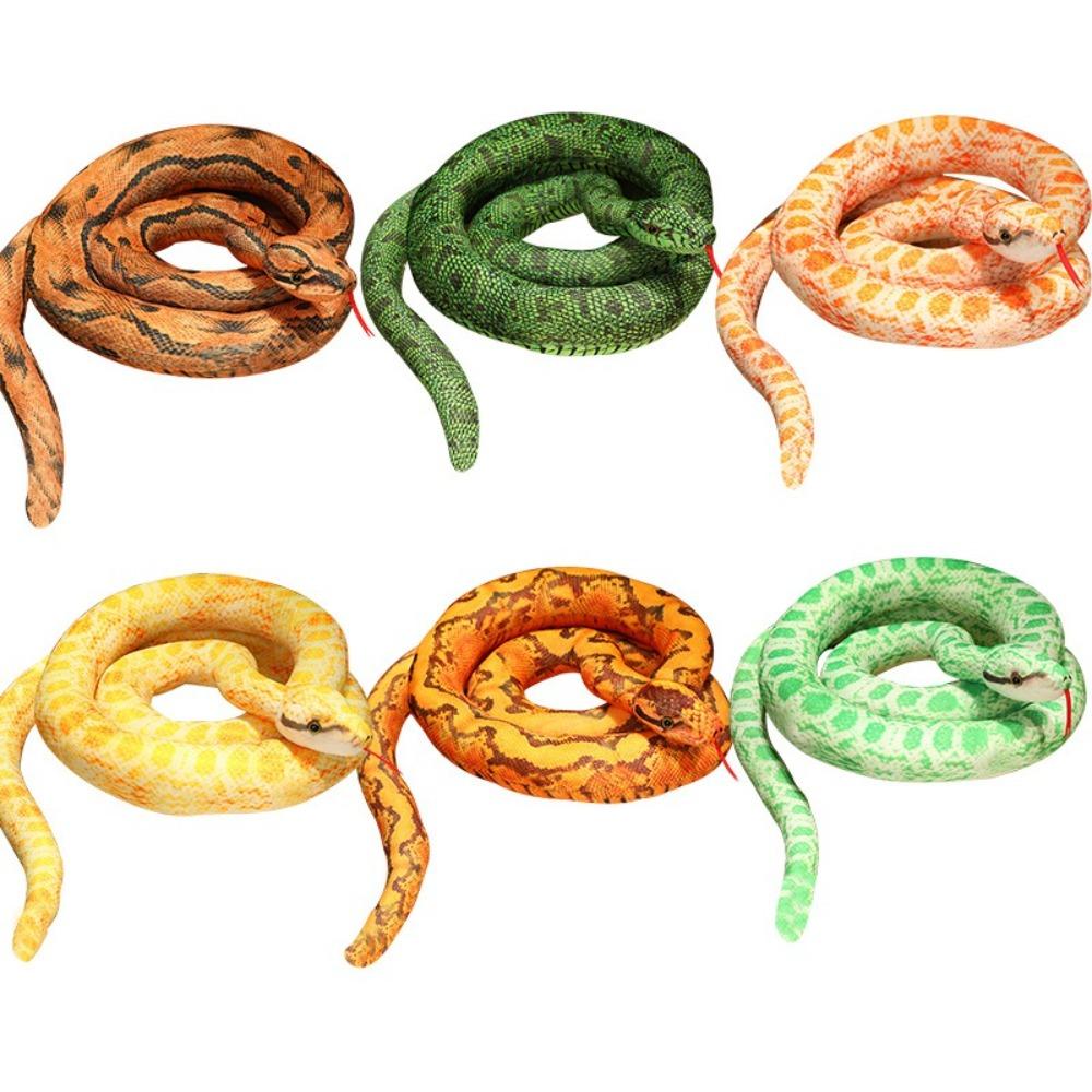 Simulation Artificial  Python Plush Toy Stuffed Animals Doll Reptile Long Snake  Spoof Joke