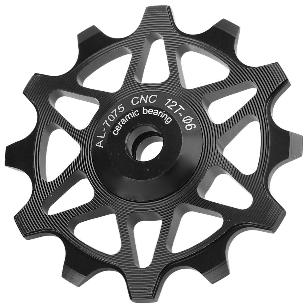MEROCA Przerzutka tylna kółko 12T Stop aluminium Uszczelnione łożysko Kółko napinające do roweru górskiego szosowego Czarne