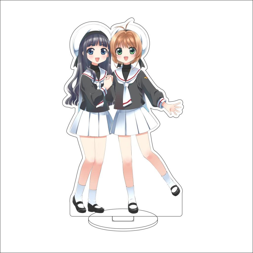16CM Anime Cardcaptor Sakura Cosplay Acrylic Stand Ornaments KINOMOTO TOUYA/Daidouji Tomoyo Figure Stand Halloween Gifts