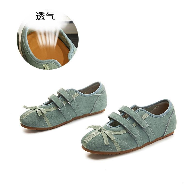 

Стелька туфель Мэри Джейн женские летние новые кожаные туфли-лодочки женские повседневные на липучке женские туфли 40 мятный зеленый