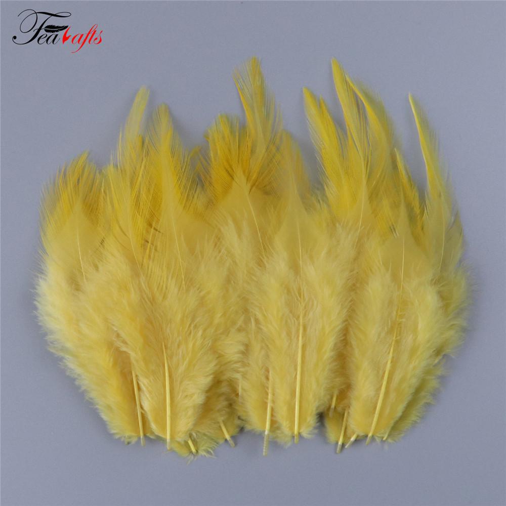 100pcs Rooster Feather Plume For Jewelry Making Pink Fly Tying Plumas Wedding Dress Decorative Dream Catcher Feathers DIY Crafts