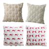 Christmas Pillowcase Festive Decorative Pillow Cover with Christmas Tree Bells Santa Claus Pattern Holiday Home Decor