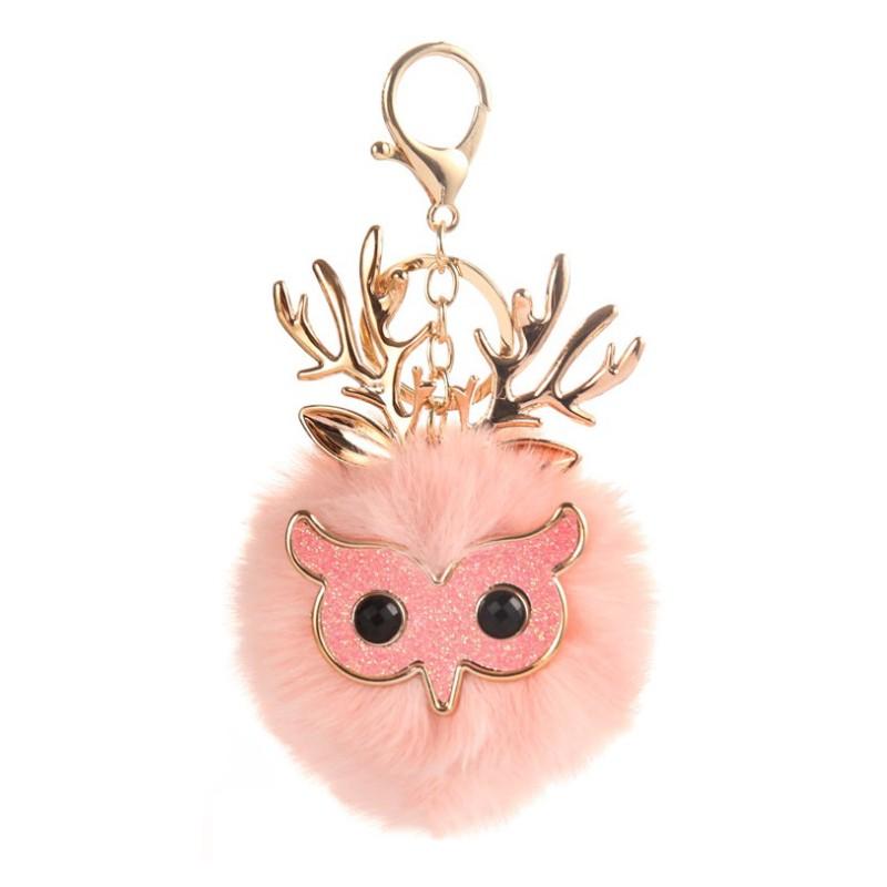 Bambi Pompom Keychain Pendant For Bag Backpack Gift Fashion