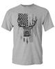 American Flag Hunting Deer Patriotic Support DT Adult T-Shirt Tee Unisex T-Shirt