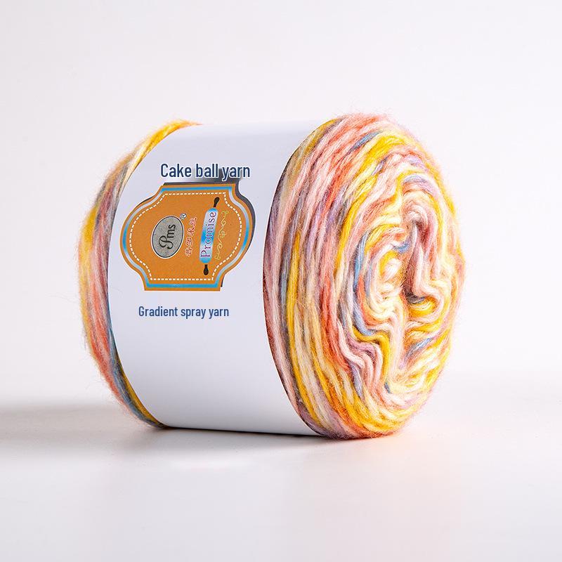 Hand-Dyed Rainbow Flock Yarn for DIY Knitting – Perfect for Scarves, Hats & Sweaters