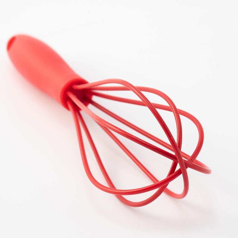 1PCs silicone small size egg beater manual cream egg small stirring rod mini egg-whisk baking tool