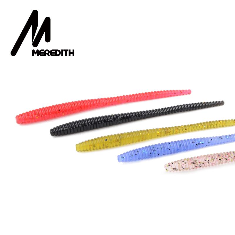 MEREDITH Forellenwurm Weichköder 60mm/0,4g 50 Stück & 80mm/1,12g 20 Stück Langsam sinkend Hecht Barsch JXC06