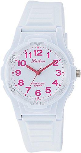 Citizen Q&Q VS06-006 Women's Analog Waterproof Wristwatch with Urethane Strap, White and Pink