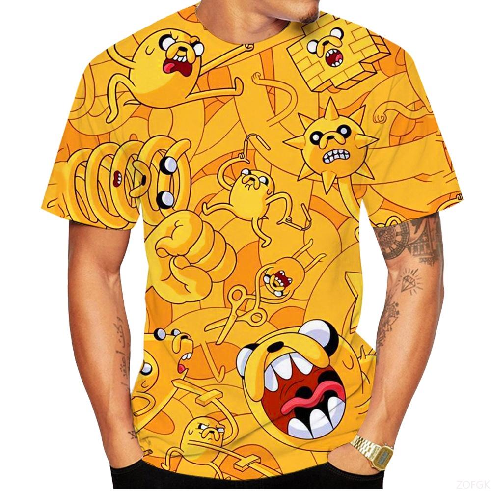 Summer Popular Style Men and Women Fashion T-shirt 3D Anime Adventure Time Digital Printing Short Sleeve