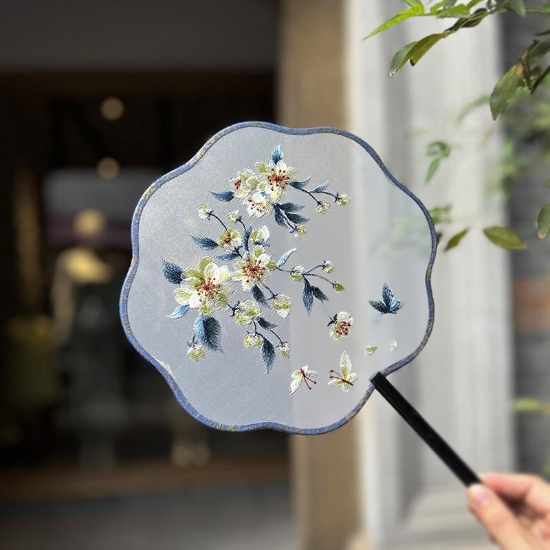 Chinese Ancient Style Fan Female Fan Embroidered Fan Embroidered Fan Suzhou Double Sided Embroidered Fan Commemorative Gift