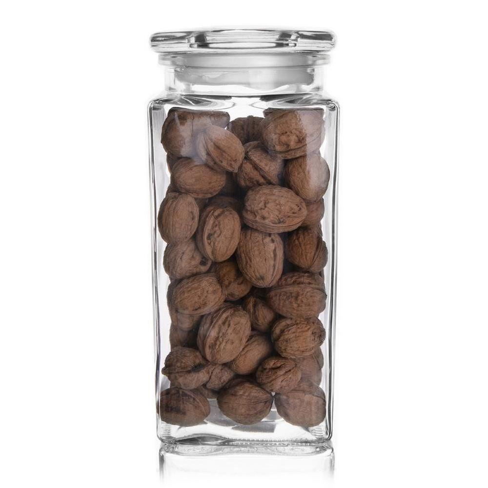 Pojemnik Szklany Słoik Kwadratowy na Żywność Produkty Sypkie Kawę 1,8L
