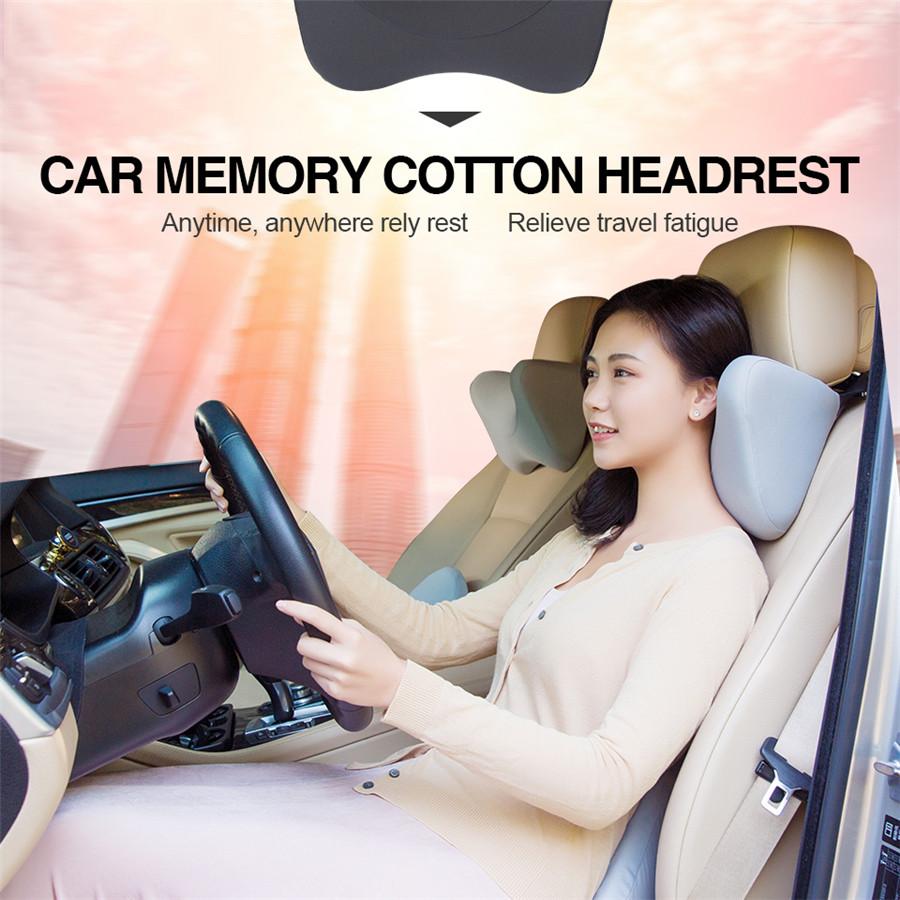 Black Memory Foam 3D U-Style Car Seat Headrest Neck Pillow Home Adjustable